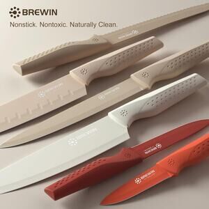 🔥Brewen 13 Pieces Kitchen Knives Set with Sharpener, Anti-Rust Coating BNWT🔥